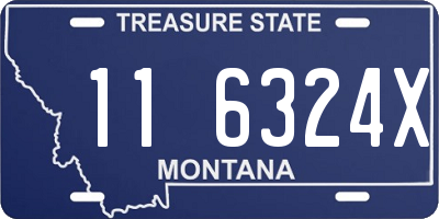 MT license plate 116324X
