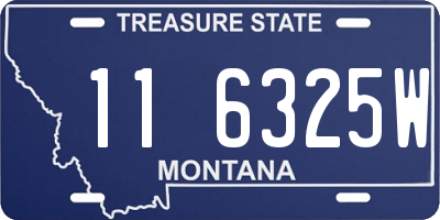 MT license plate 116325W