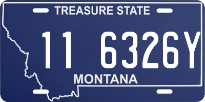 MT license plate 116326Y