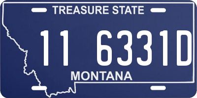 MT license plate 116331D