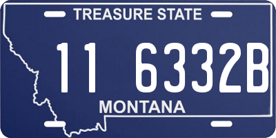 MT license plate 116332B