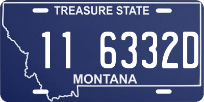 MT license plate 116332D