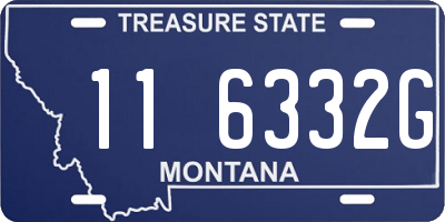 MT license plate 116332G