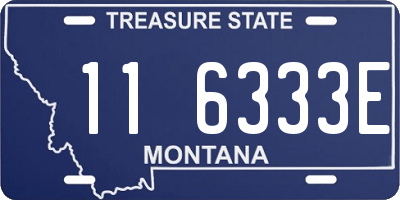 MT license plate 116333E