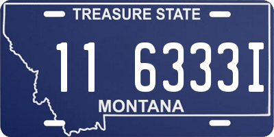 MT license plate 116333I