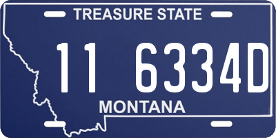 MT license plate 116334D