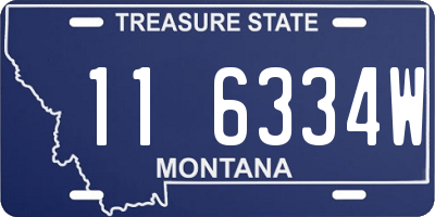 MT license plate 116334W