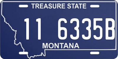 MT license plate 116335B