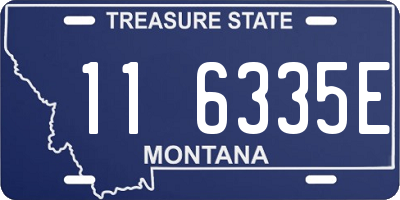 MT license plate 116335E