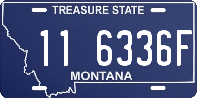 MT license plate 116336F