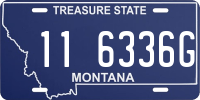 MT license plate 116336G