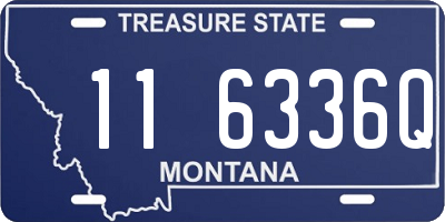 MT license plate 116336Q