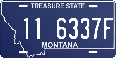 MT license plate 116337F