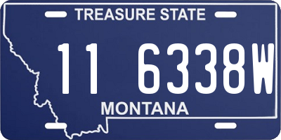 MT license plate 116338W