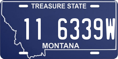 MT license plate 116339W