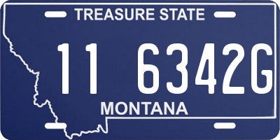 MT license plate 116342G
