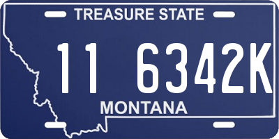 MT license plate 116342K