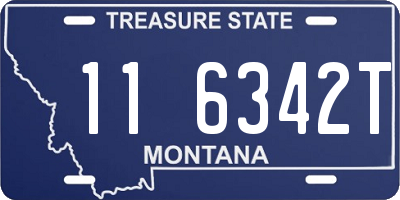 MT license plate 116342T