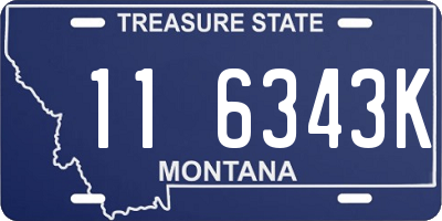 MT license plate 116343K