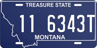 MT license plate 116343T