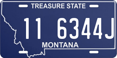 MT license plate 116344J