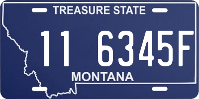 MT license plate 116345F