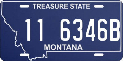 MT license plate 116346B