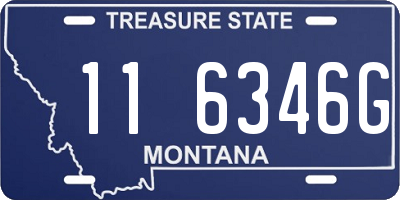 MT license plate 116346G
