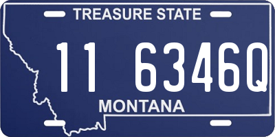MT license plate 116346Q