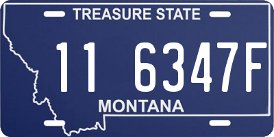 MT license plate 116347F