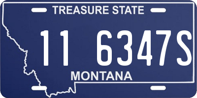 MT license plate 116347S