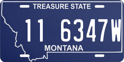 MT license plate 116347W