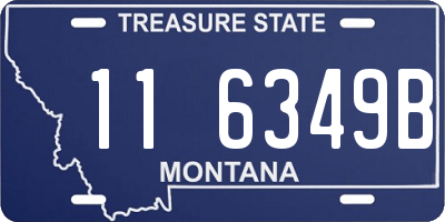 MT license plate 116349B