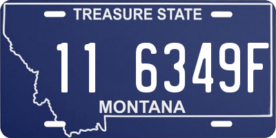 MT license plate 116349F