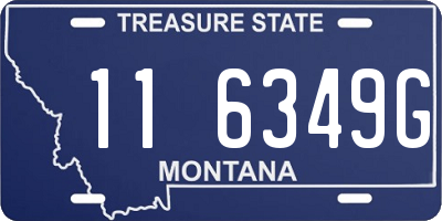 MT license plate 116349G
