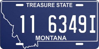 MT license plate 116349I