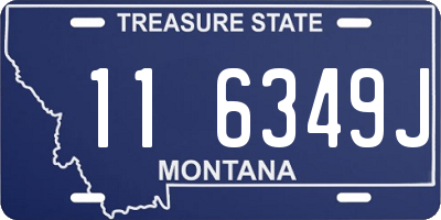 MT license plate 116349J