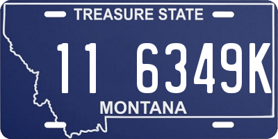 MT license plate 116349K