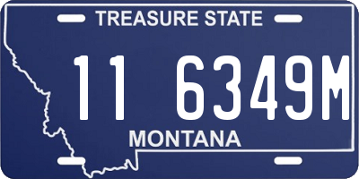 MT license plate 116349M