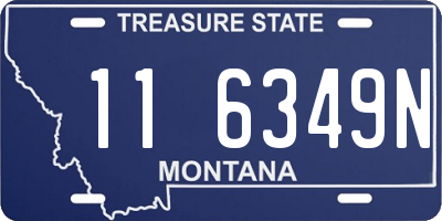 MT license plate 116349N