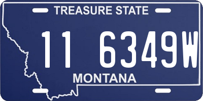 MT license plate 116349W