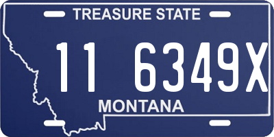 MT license plate 116349X