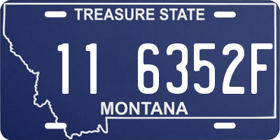 MT license plate 116352F