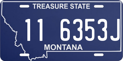 MT license plate 116353J