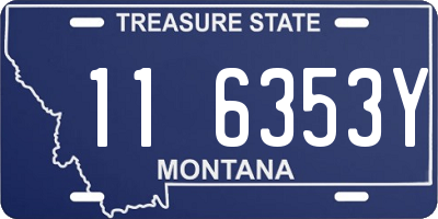 MT license plate 116353Y