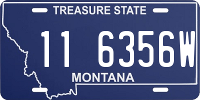 MT license plate 116356W