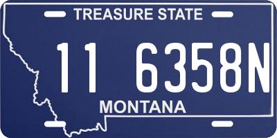 MT license plate 116358N
