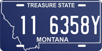 MT license plate 116358Y