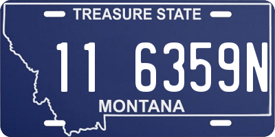 MT license plate 116359N
