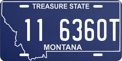 MT license plate 116360T